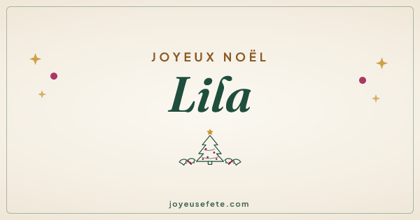 Image « Joyeux Noël Lila » au format large
