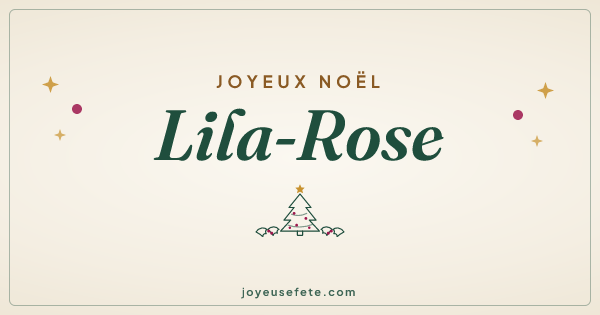 Image « Joyeux Noël Lila-Rose » au format large