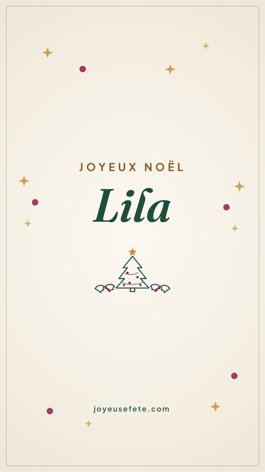 Image « Joyeux Noël Lila » au format story