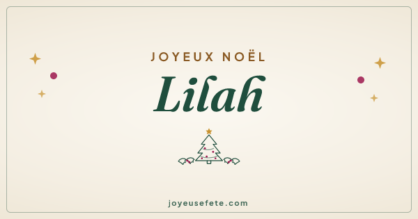 Image « Joyeux Noël Lilah » au format large