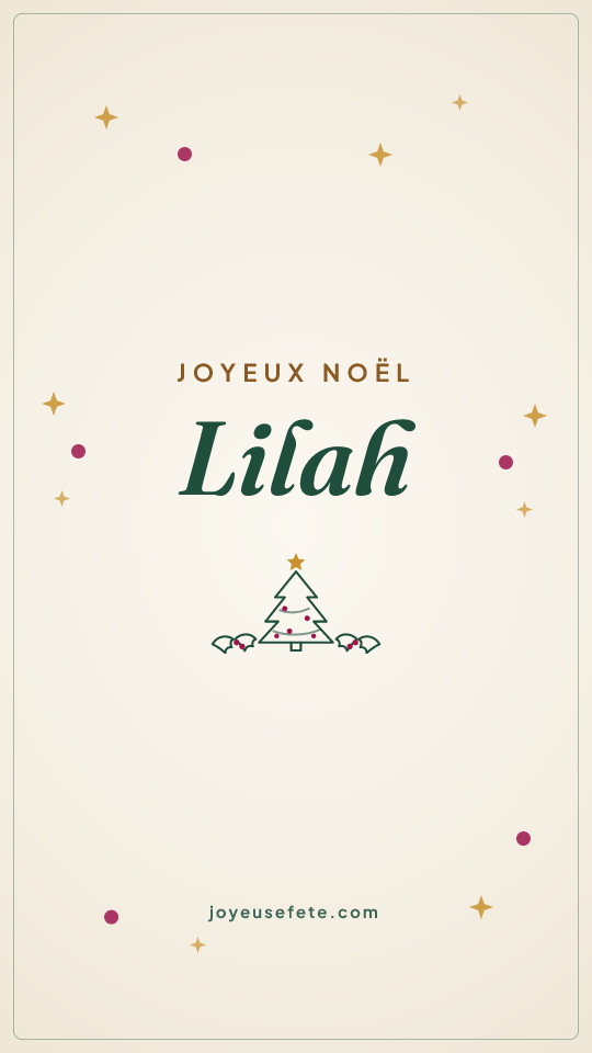 Image « Joyeux Noël Lilah » au format story