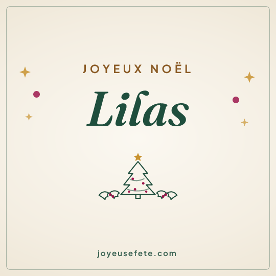 Image carrée « Joyeux Noël Lilas » pour WhatsApp