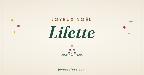 Image « Joyeux Noël Lilette » au format large