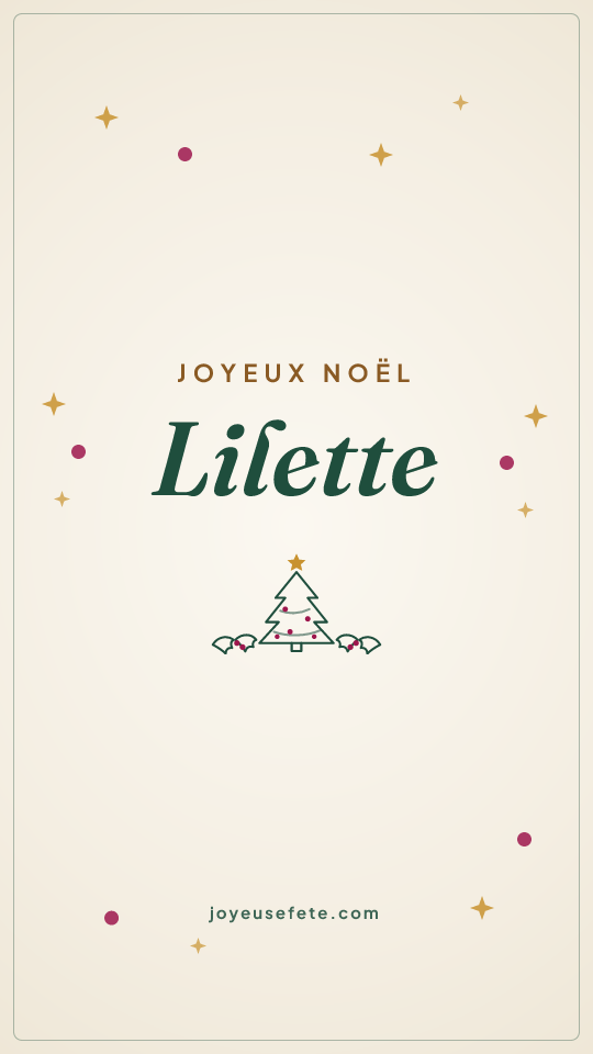 Image « Joyeux Noël Lilette » au format story