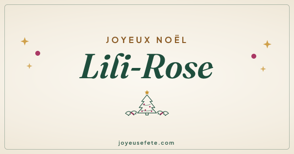 Image « Joyeux Noël Lili-Rose » au format large