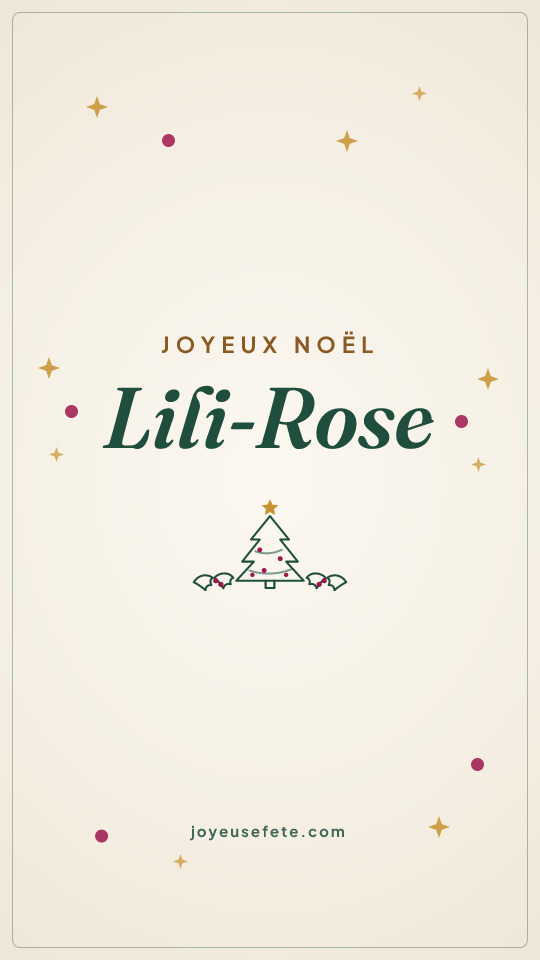 Image « Joyeux Noël Lili-Rose » au format story