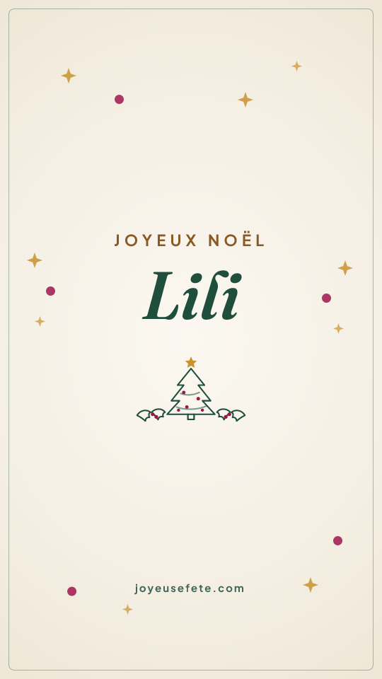 Image « Joyeux Noël Lili » au format story