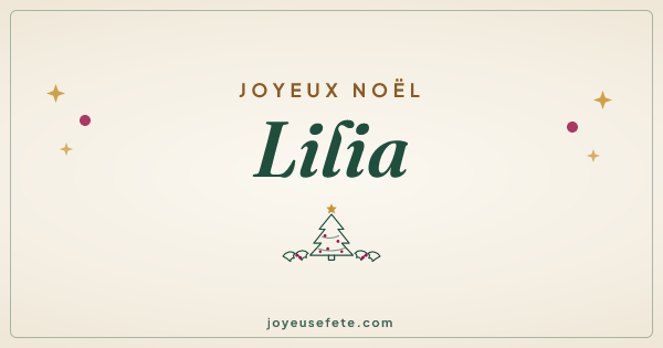 Image « Joyeux Noël Lilia » au format large