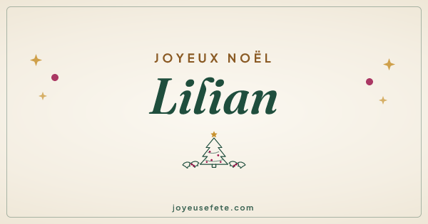 Image « Joyeux Noël Lilian » au format large