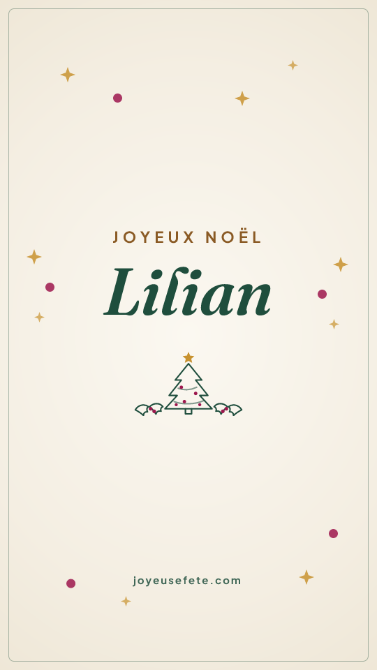 Image « Joyeux Noël Lilian » au format story