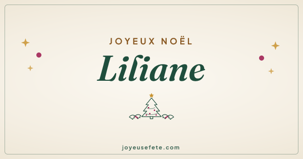 Image « Joyeux Noël Liliane » au format large