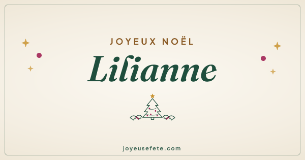 Image « Joyeux Noël Lilianne » au format large