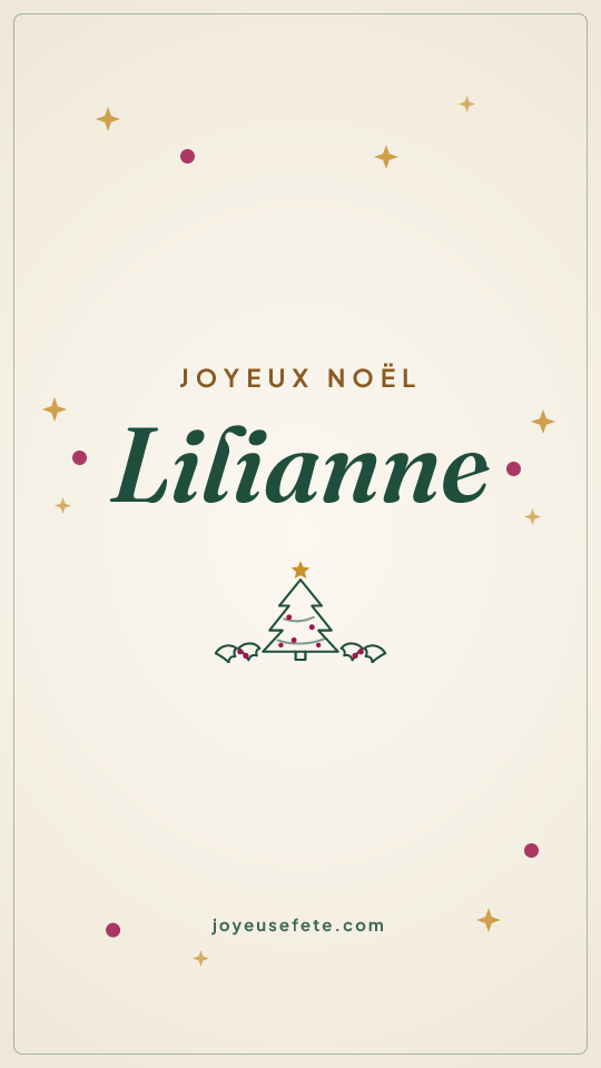 Image « Joyeux Noël Lilianne » au format story