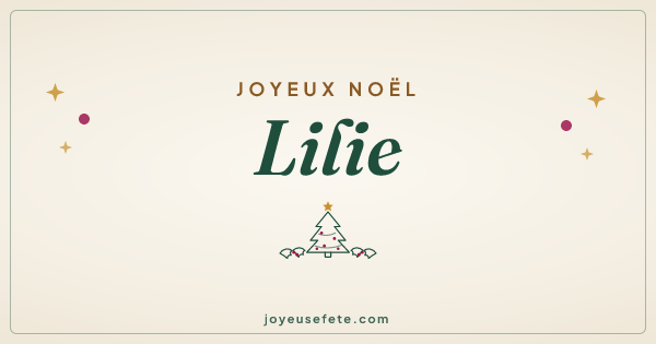 Image « Joyeux Noël Lilie » au format large