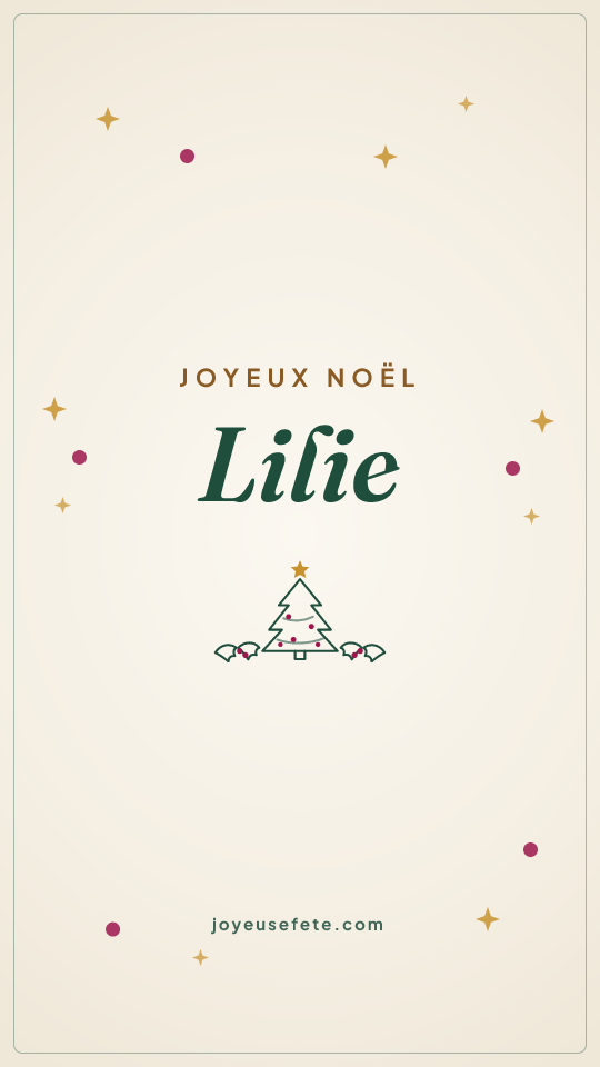 Image « Joyeux Noël Lilie » au format story