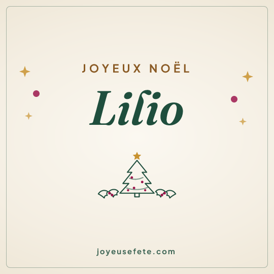 Image carrée « Joyeux Noël Lilio » pour WhatsApp