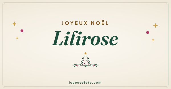 Image « Joyeux Noël Lilirose » au format large