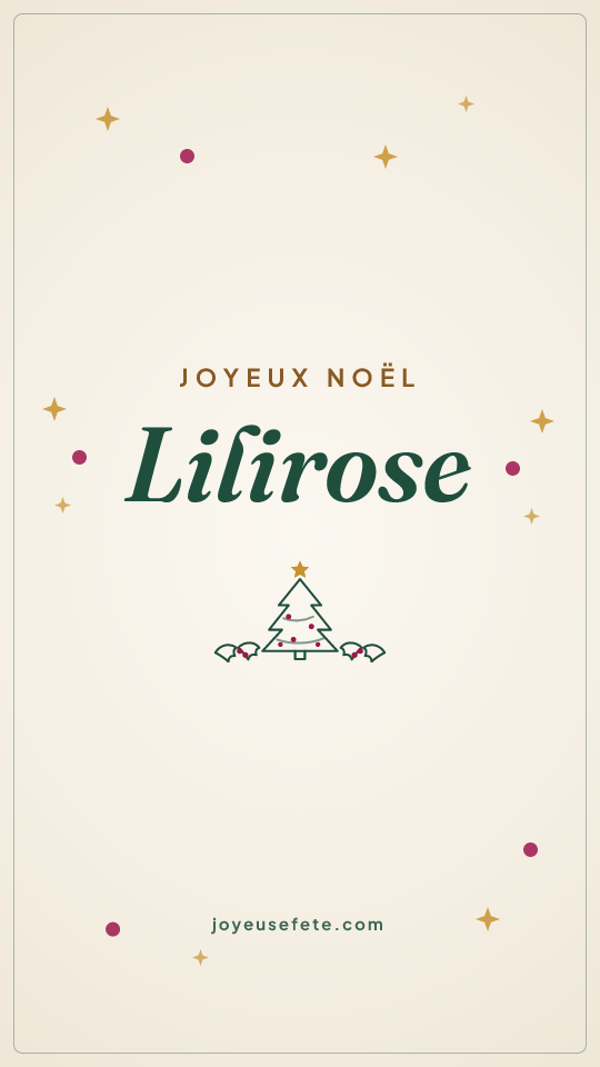 Image « Joyeux Noël Lilirose » au format story