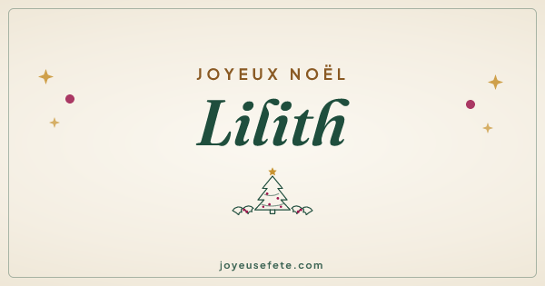 Image « Joyeux Noël Lilith » au format large