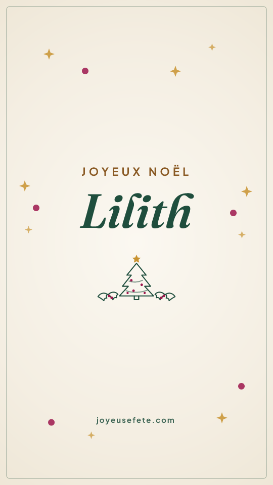 Image « Joyeux Noël Lilith » au format story