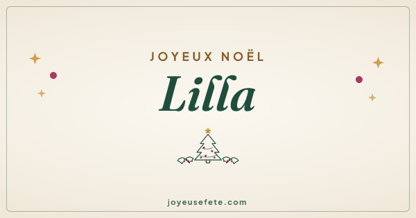Image « Joyeux Noël Lilla » au format large