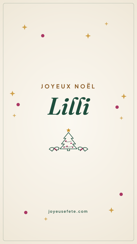 Image « Joyeux Noël Lilli » au format story
