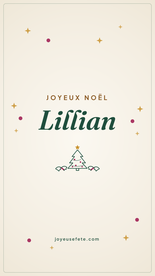 Image « Joyeux Noël Lillian » au format story