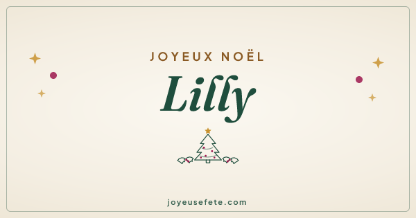 Image « Joyeux Noël Lilly » au format large