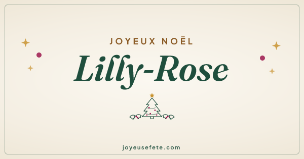 Image « Joyeux Noël Lilly-Rose » au format large