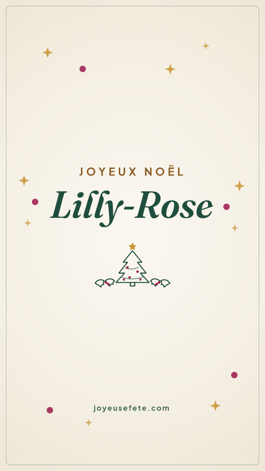 Image « Joyeux Noël Lilly-Rose » au format story
