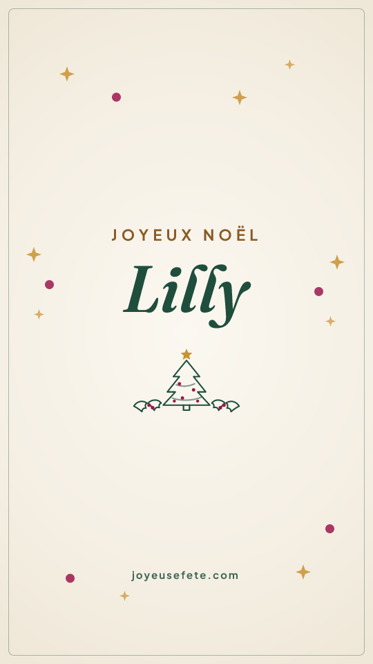 Image « Joyeux Noël Lilly » au format story