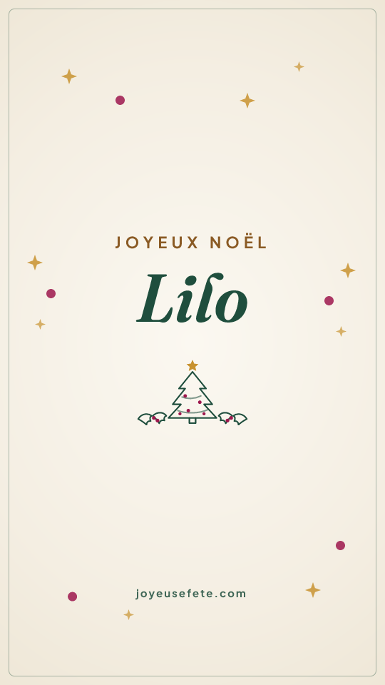 Image « Joyeux Noël Lilo » au format story
