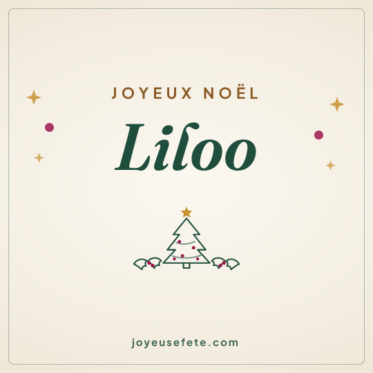 Image carrée « Joyeux Noël Liloo » pour WhatsApp
