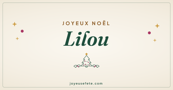 Image « Joyeux Noël Lilou » au format large