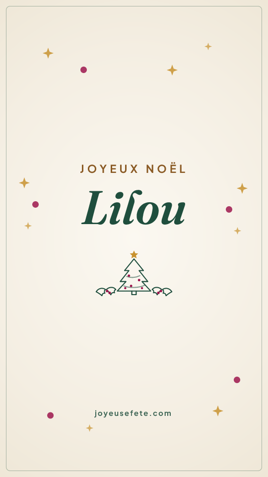 Image « Joyeux Noël Lilou » au format story