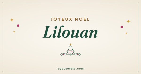 Image « Joyeux Noël Lilouan » au format large