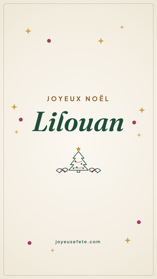 Image « Joyeux Noël Lilouan » au format story