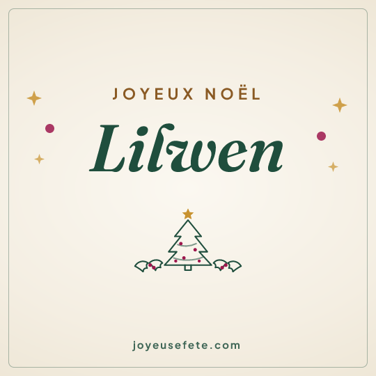 Image carrée « Joyeux Noël Lilwen » pour WhatsApp
