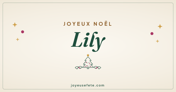 Image « Joyeux Noël Lily » au format large
