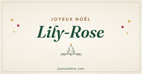 Image « Joyeux Noël Lily-Rose » au format large