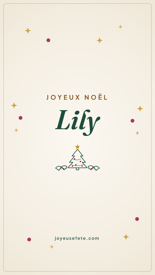 Image « Joyeux Noël Lily » au format story