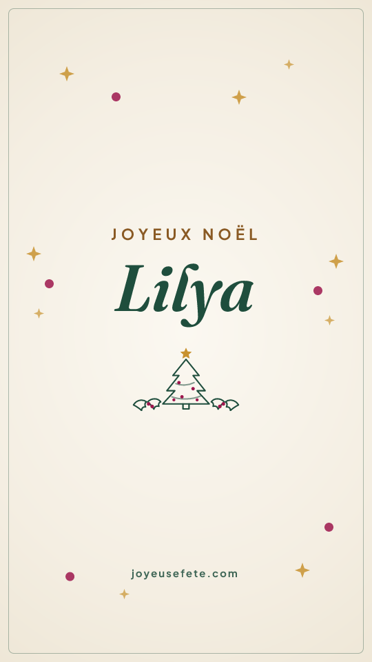 Image « Joyeux Noël Lilya » au format story