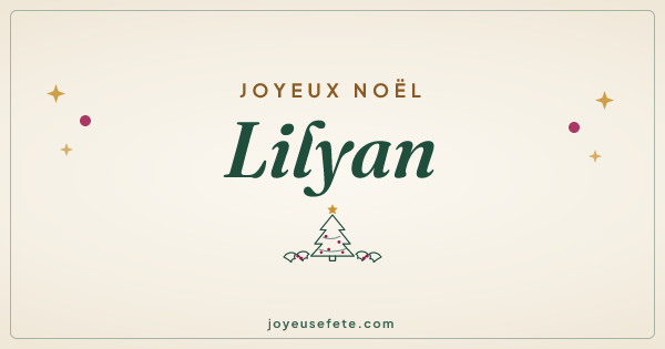 Image « Joyeux Noël Lilyan » au format large