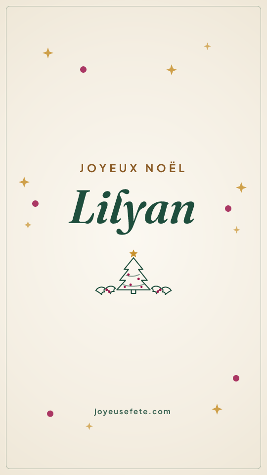 Image « Joyeux Noël Lilyan » au format story
