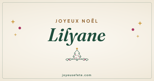 Image « Joyeux Noël Lilyane » au format large