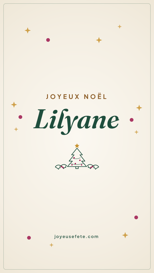 Image « Joyeux Noël Lilyane » au format story