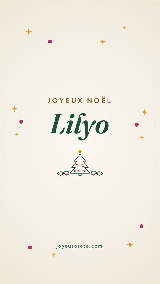 Image « Joyeux Noël Lilyo » au format story