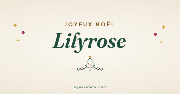 Image « Joyeux Noël Lilyrose » au format large