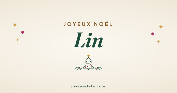 Image « Joyeux Noël Lin » au format large