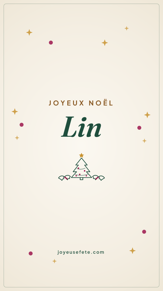 Image « Joyeux Noël Lin » au format story